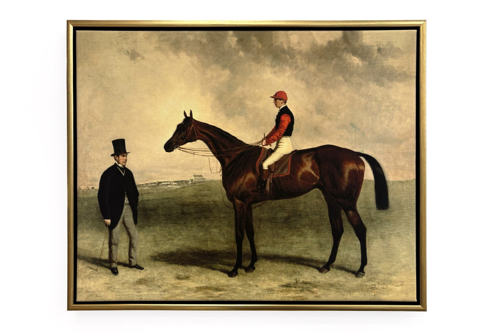 Gladiateur s Harrym Grimshawem a jeho majitelem, hrabětem Fredericem de Lagrange, 1865 - Harry Hall