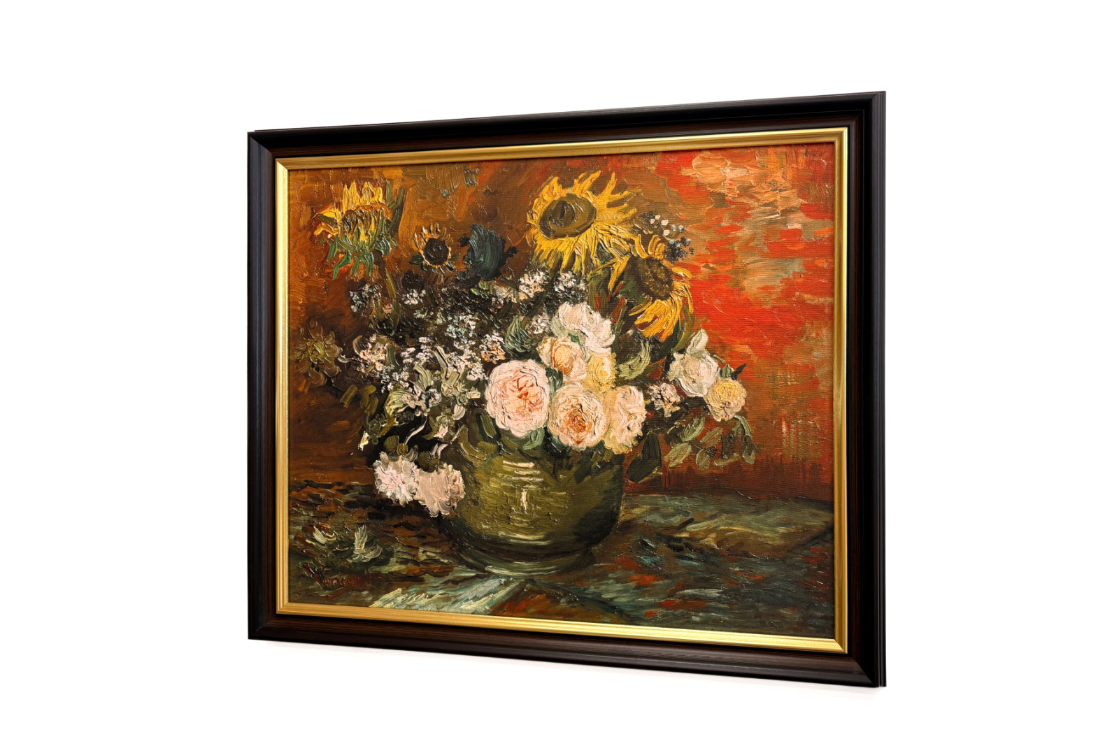 Růže a slunečnice - Vincent van Gogh