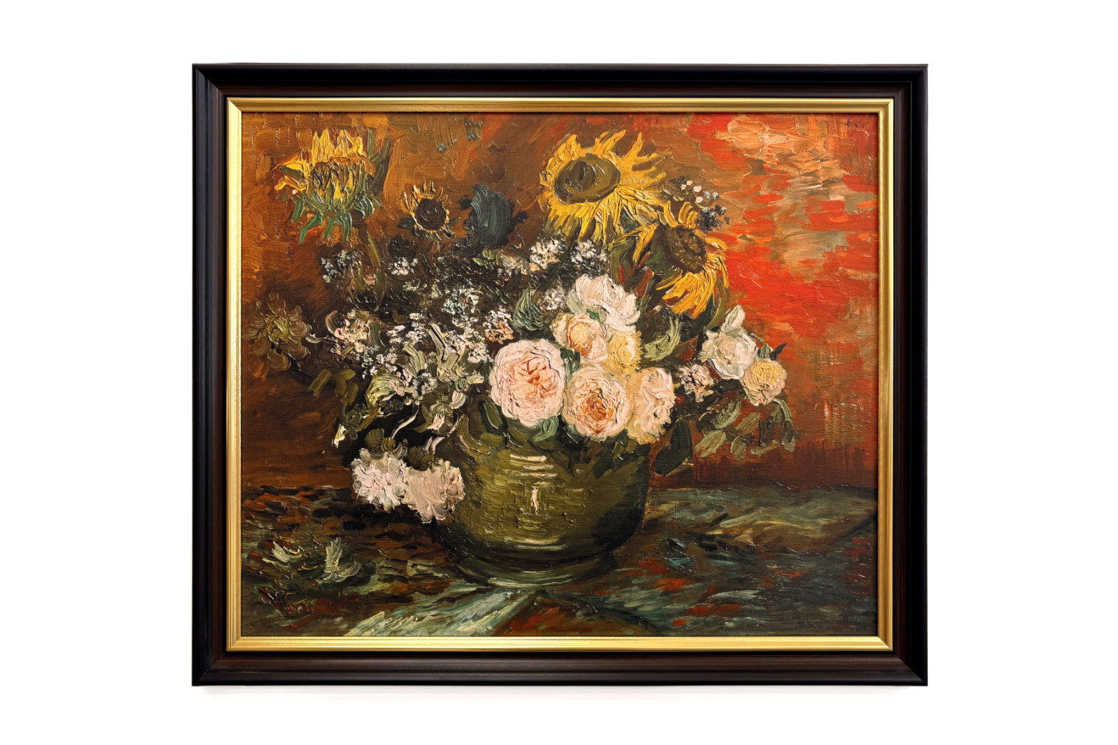 Růže a slunečnice - Vincent van Gogh