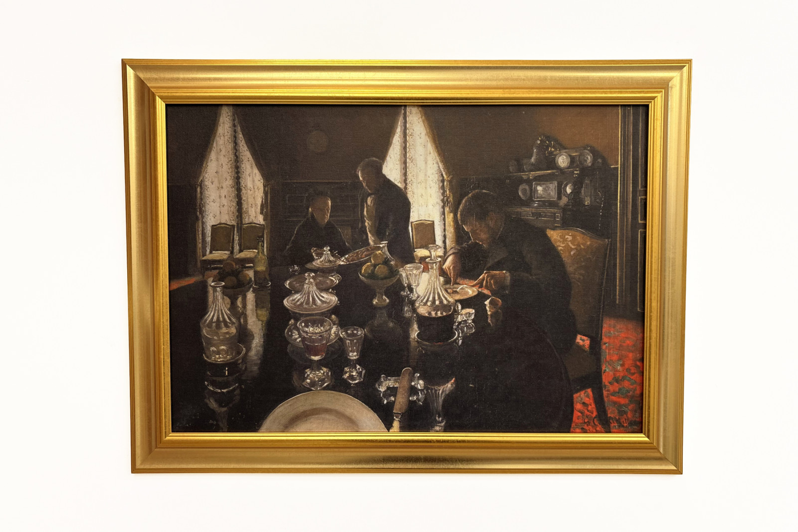 Večeře - Večeře v ulici Miromesnil, v domě rodiny Caillebotte (olej na plátně) - Gustave Caillebotte