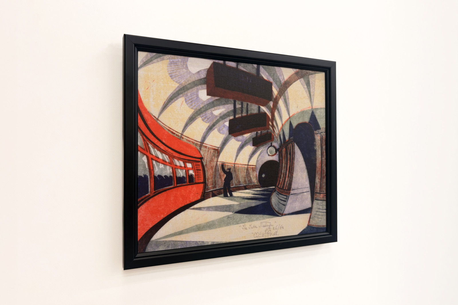 The Tube Train, c.1932 (linoryt) (viz také 151089) - Cyril Edward Power