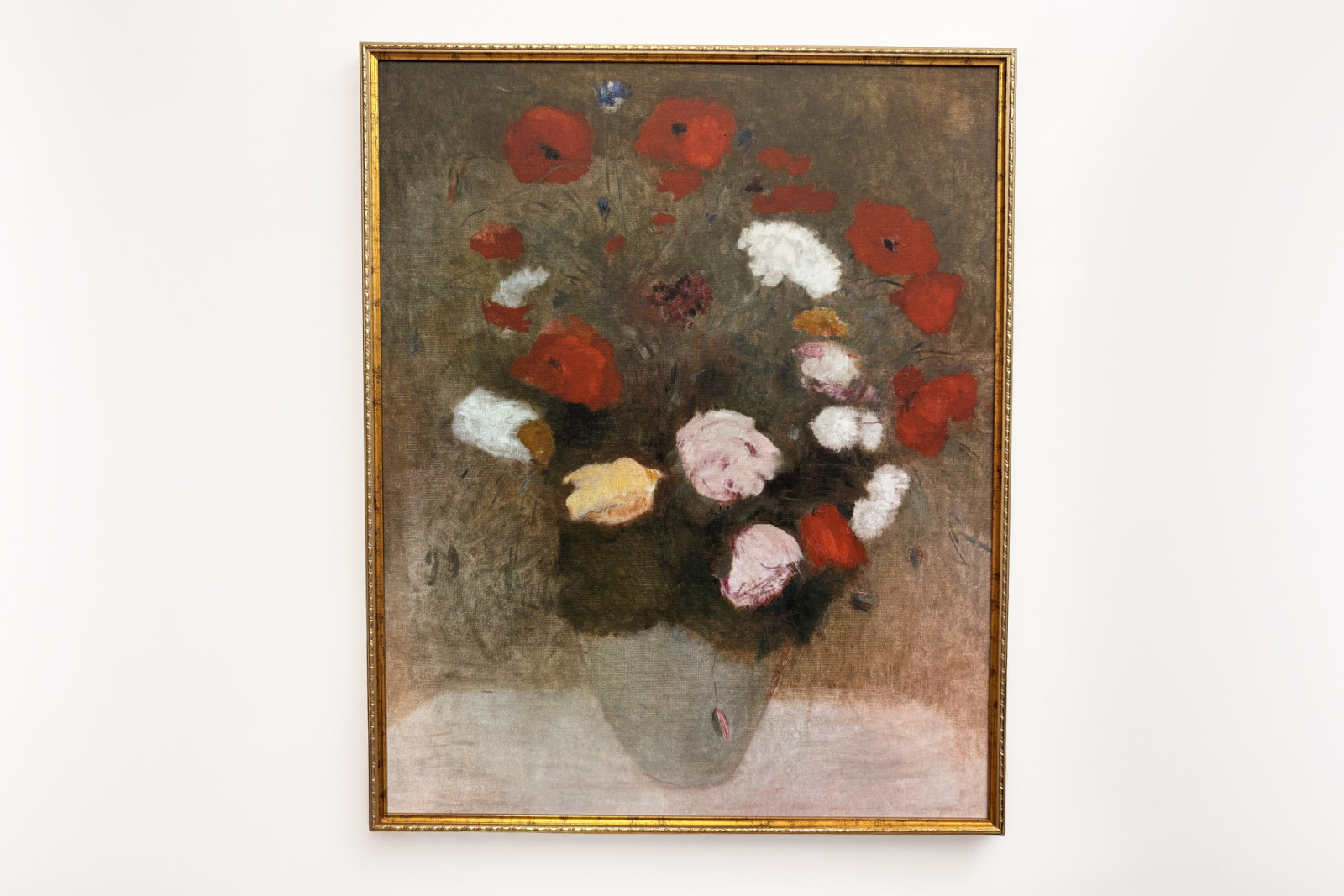Kytice s vlčími máky Malba Odilona Redona (1840-1916). - Odilon Redon