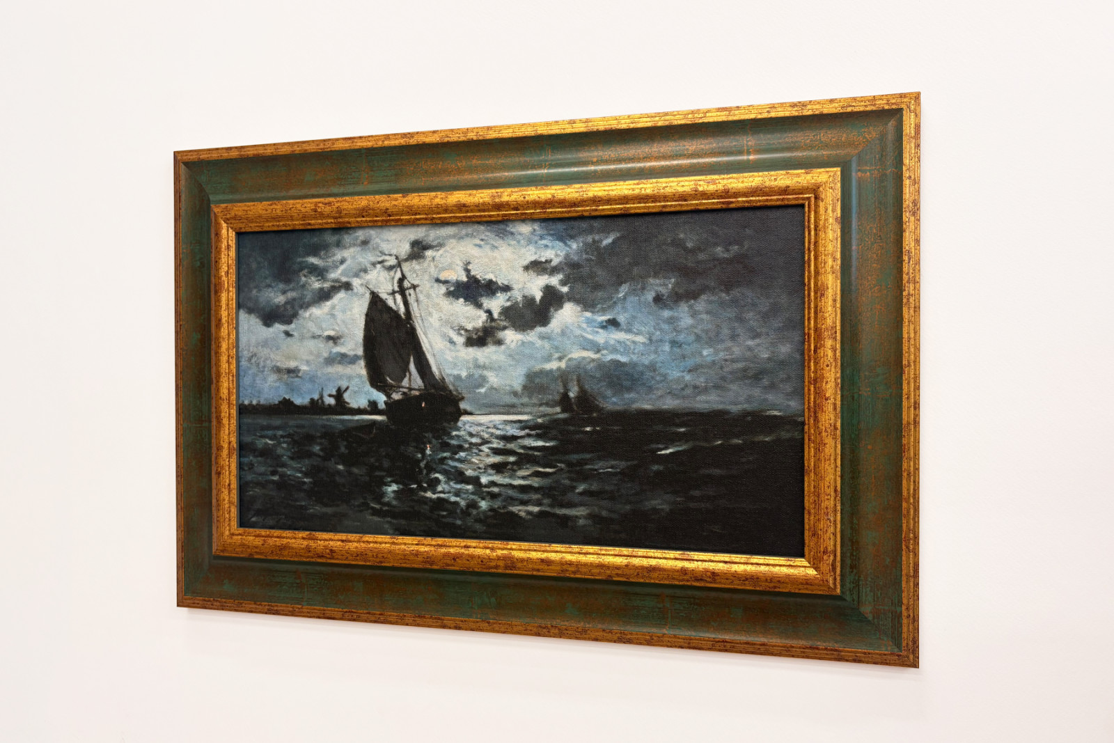 Plachetnice v měsíčním světle. - Paul Gauguin