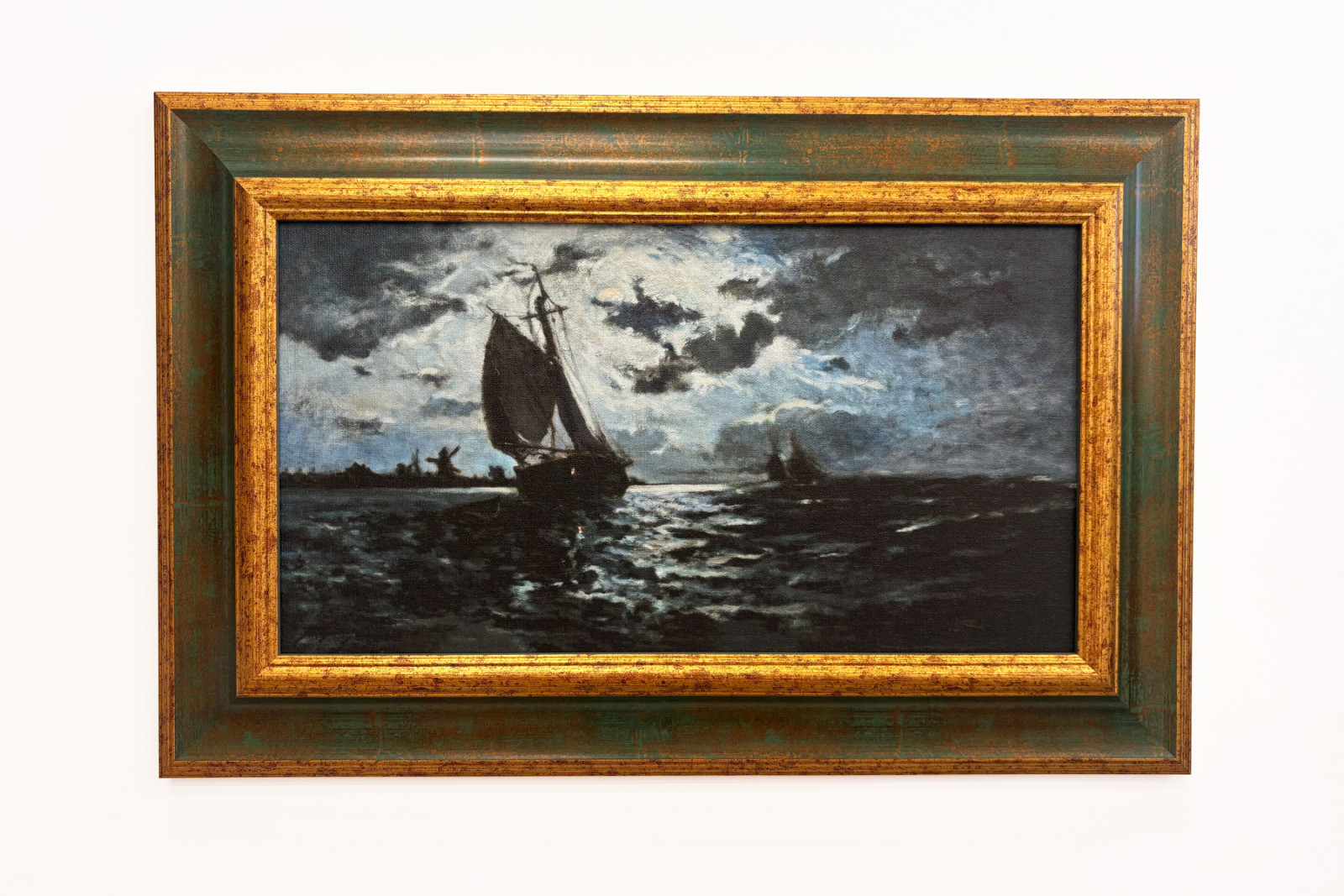 Plachetnice v měsíčním světle. - Paul Gauguin