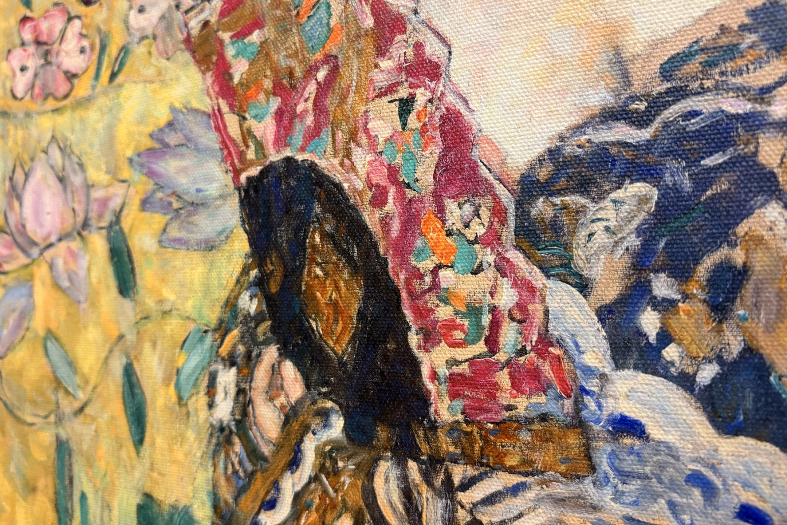Dáma s fanouškem - Gustav Klimt