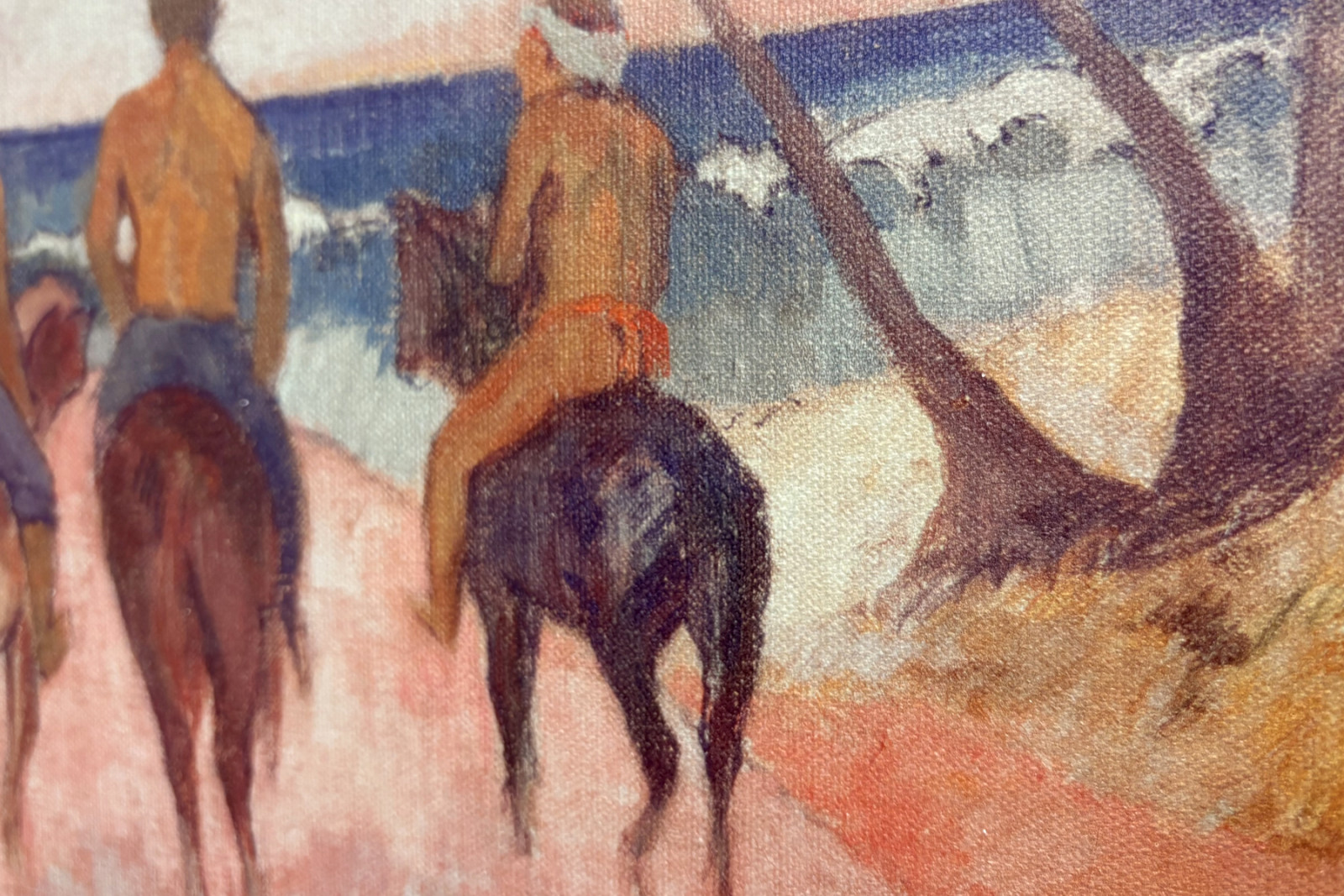 Jezdec na koni na pláži - Paul Gauguin