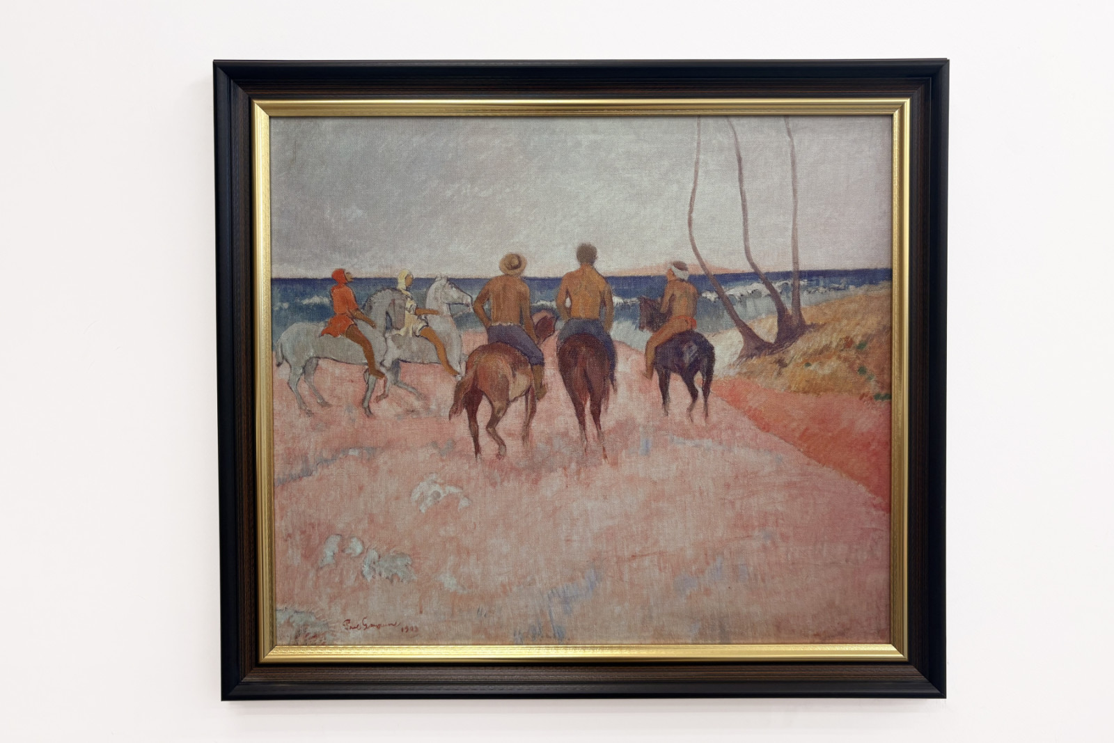 Jezdec na koni na pláži - Paul Gauguin