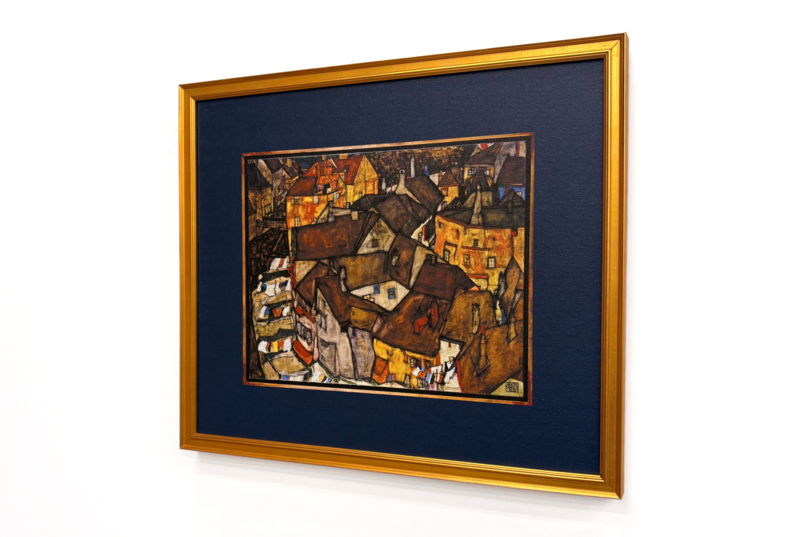 Oblouk domů, Krumau (dnešní Český Krumlov, Československo) - Oblouk domů, Krumau (Malé město V), od Egona Schieleho (1890-1918) - Egon Schiele