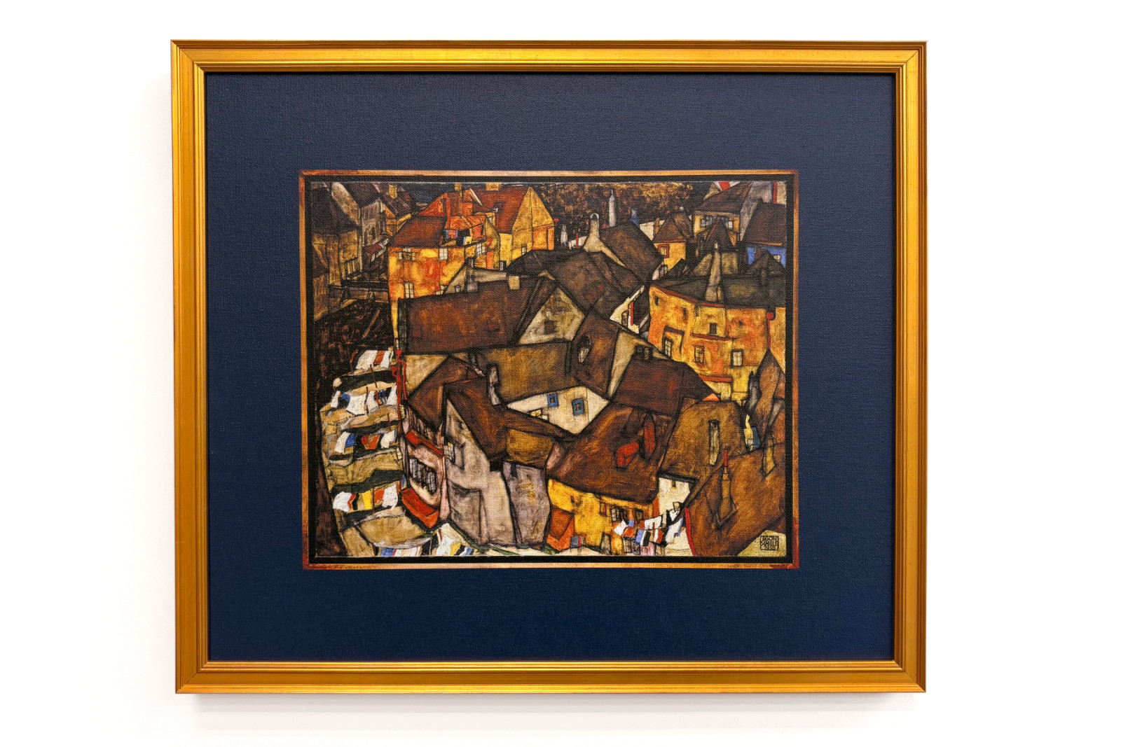 Oblouk domů, Krumau (dnešní Český Krumlov, Československo) - Oblouk domů, Krumau (Malé město V), od Egona Schieleho (1890-1918) - Egon Schiele