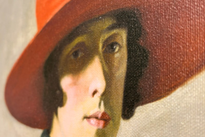 Nainen, jolla on punainen hattu - William Strang