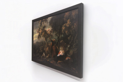 Odpočinek na útěku do Egypta, 17. století. - Nicolaes Pietersz. Berchem
