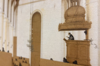 Interiér Sint-Odulphuskerk v Assendelft, 1649