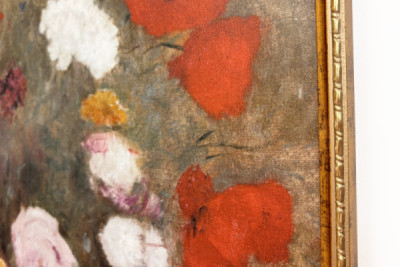 Kytice s vlčími máky Malba Odilona Redona (1840-1916). - Odilon Redon