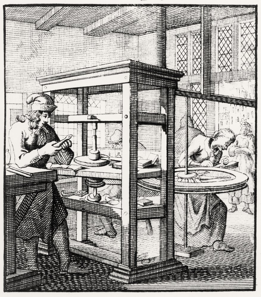 Leštič diamantů, 1718 od Dutch School