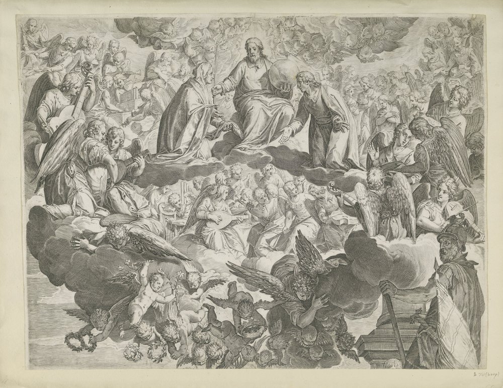 Umučení svaté Justiny Paduánské (horní polovina) od Agostino Carracci