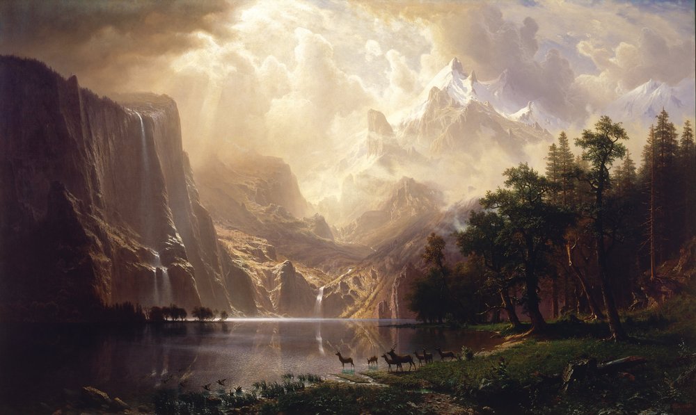 V Sierra Nevadě v Kalifornii od Albert Bierstadt