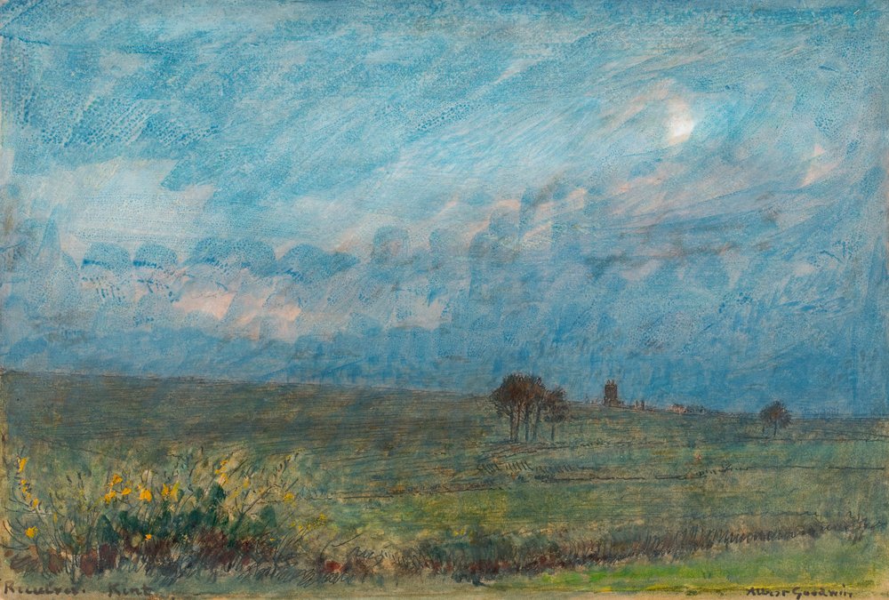 Reculver, Kent (tuš, akvarel, kvaš, papír na kartonu) od Albert Goodwin