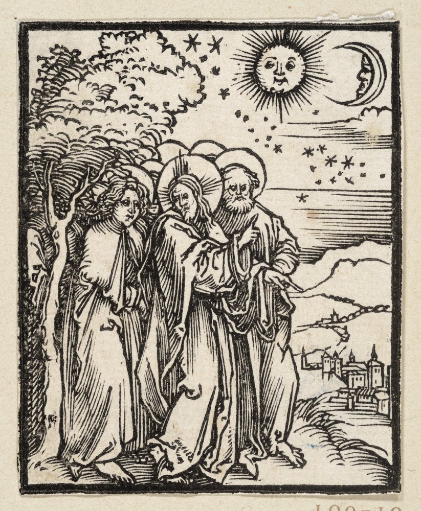 Kristus ukazuje svým učedníkům nebeská znamení (z díla: Postilla, 43 dřevořezů) od Albrecht Dürer