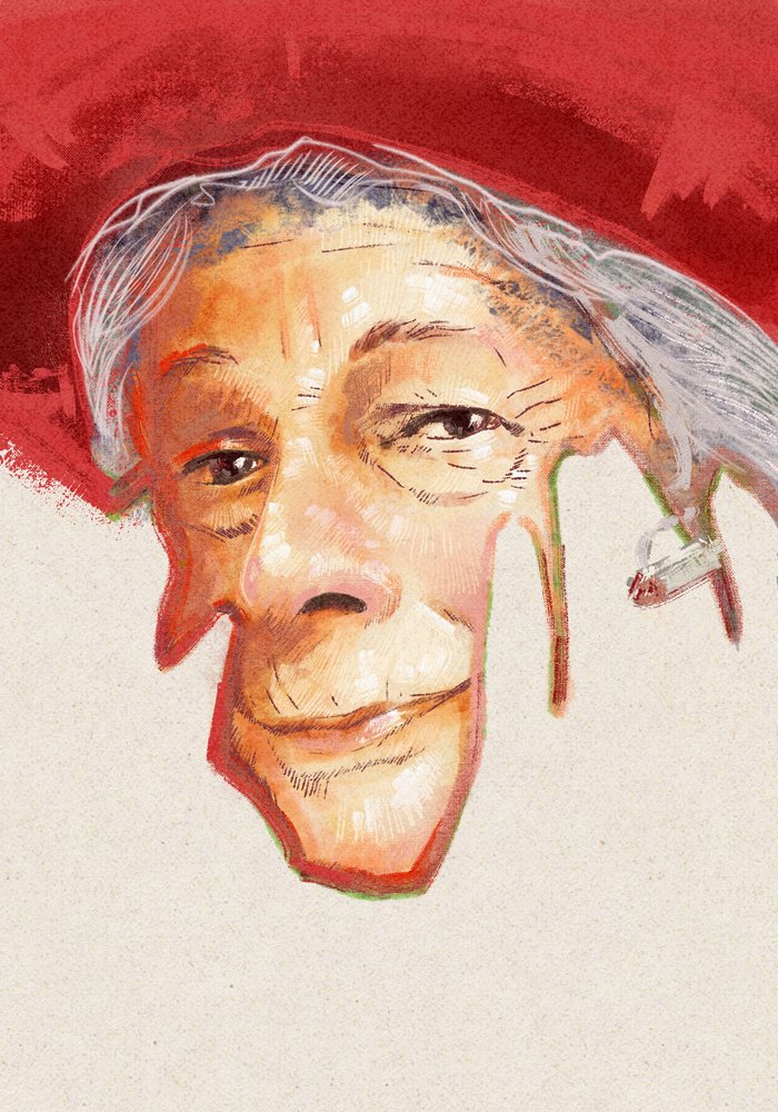 Portrét básnířky Wislawy Szymborské, 2023 (ilustrace) od Alessandro Lonati