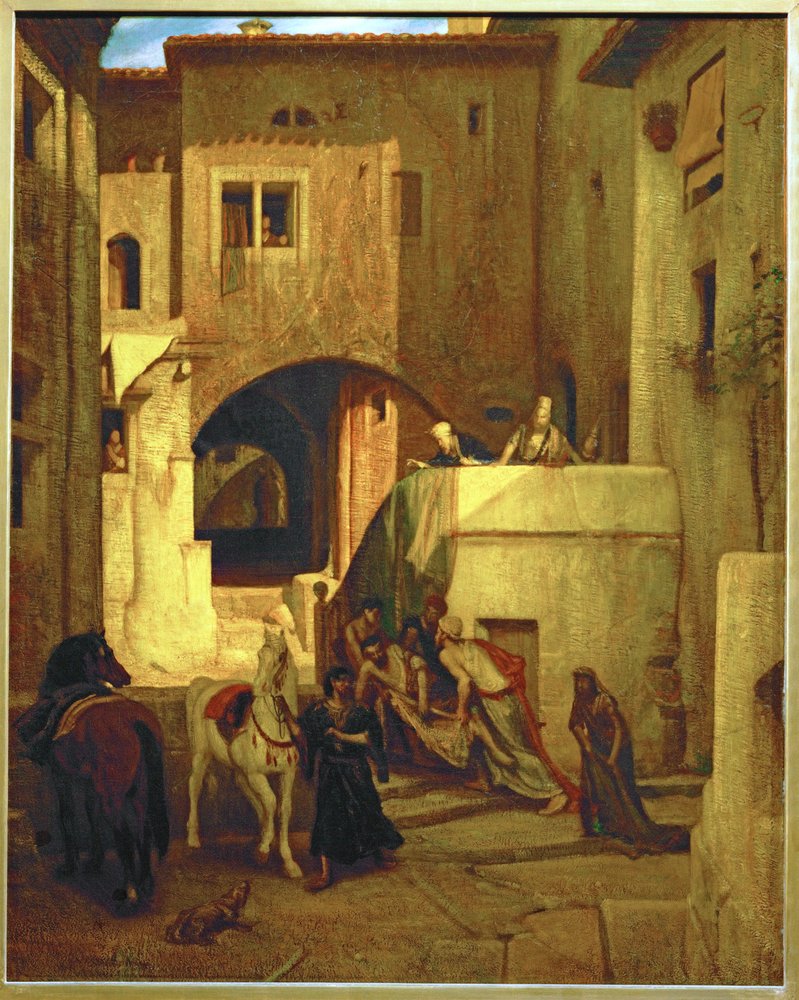 Dobrý Samaritán (malba na plátně) od Alexandre Gabriel Decamps