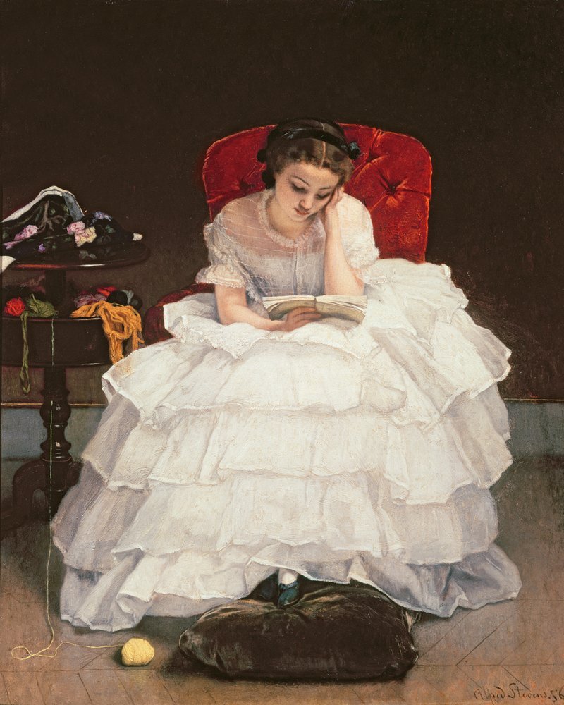 Dívka při čtení od Alfred Emile Stevens