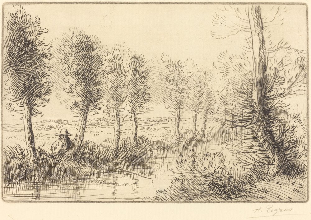 Blízko mlýna (Pres du moulin) od Alphonse Legros