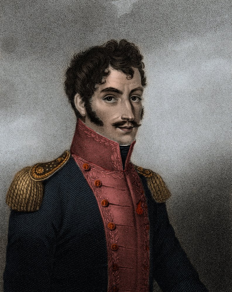 Portrét venezuelského politika a vojáka Simon Bolivar (1783-1830), prezident Kolumbie a Peru od Anonymous Anonymous