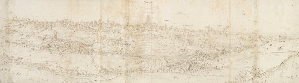 Panoramatický pohled na Segovii z východu, c1560-1570 od Anthonis van den Wyngaerde