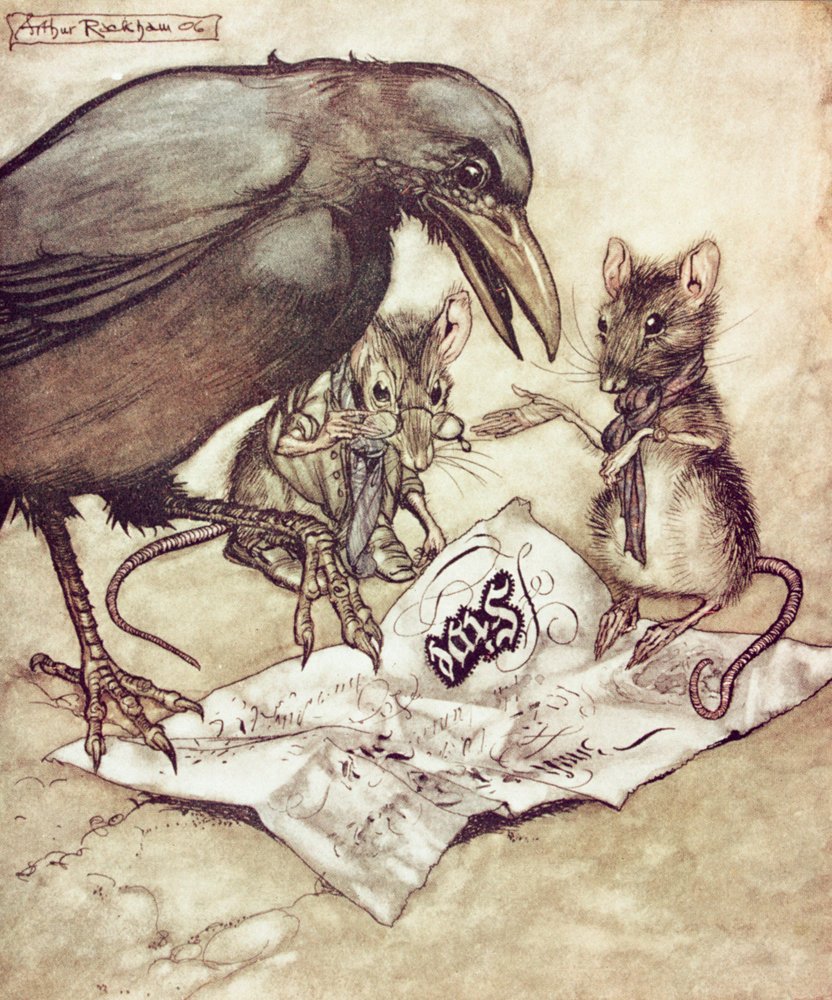 Absurdní! křičel Solomon ve vzteku, z filmu „Peter Pan v Kensington Gardens“ od J. M. Barrieho, 1906 od Arthur Rackham