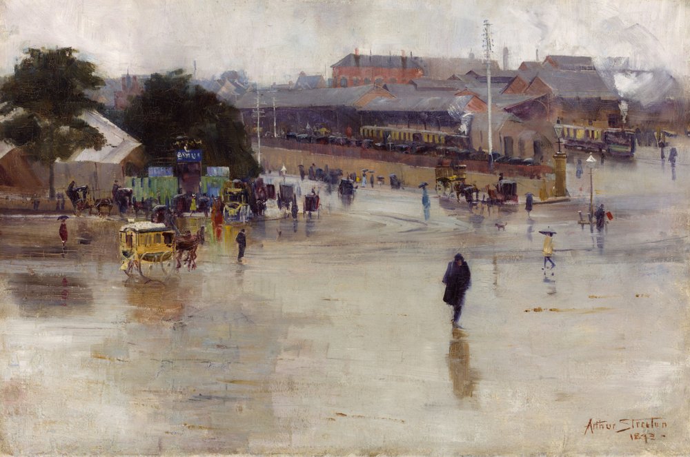 Železniční stanice Redfern od Arthur Streeton