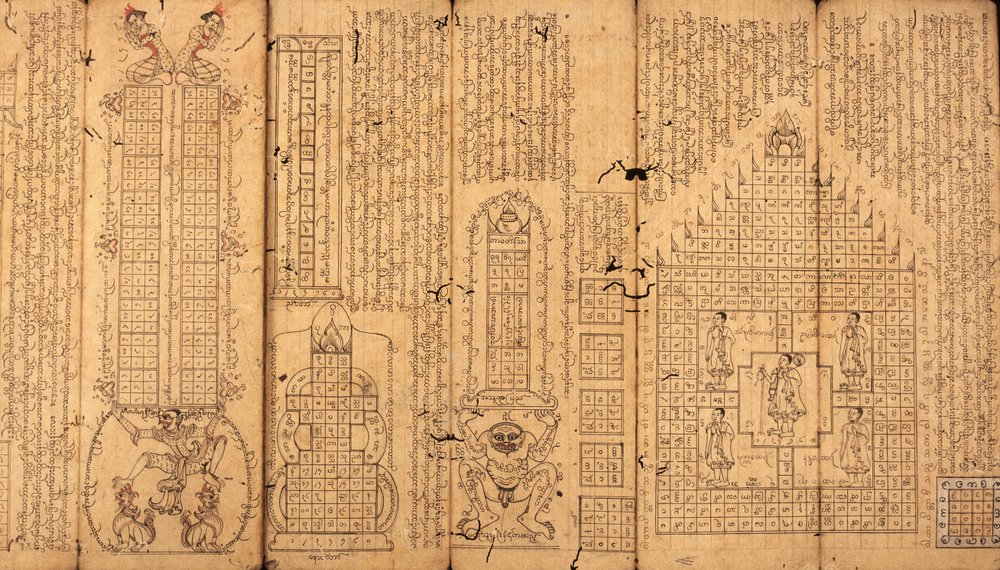 Barmský rukopis o astrologii od Burmese School