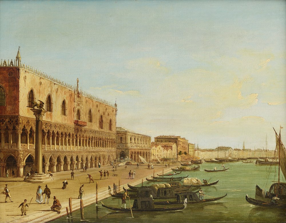 Der Dogenpalast in Venedig mit Riva degli Schiavoni od Carlo Grubacs