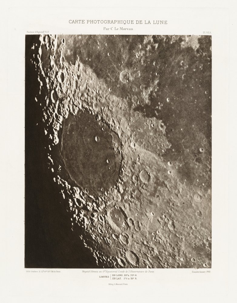 Carte photographique de la lune, planche VII.A (Fotografická mapa Měsíce, deska VII.A),11. října 2013 od Charles le Morvan