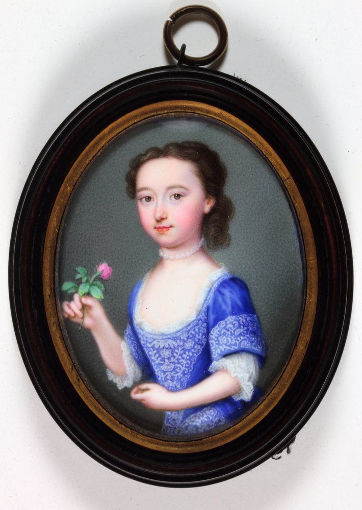 Lady Elizabeth Cavendish Bentinck, později markýza z Bath (smalt) od Christian Friedrich Zincke