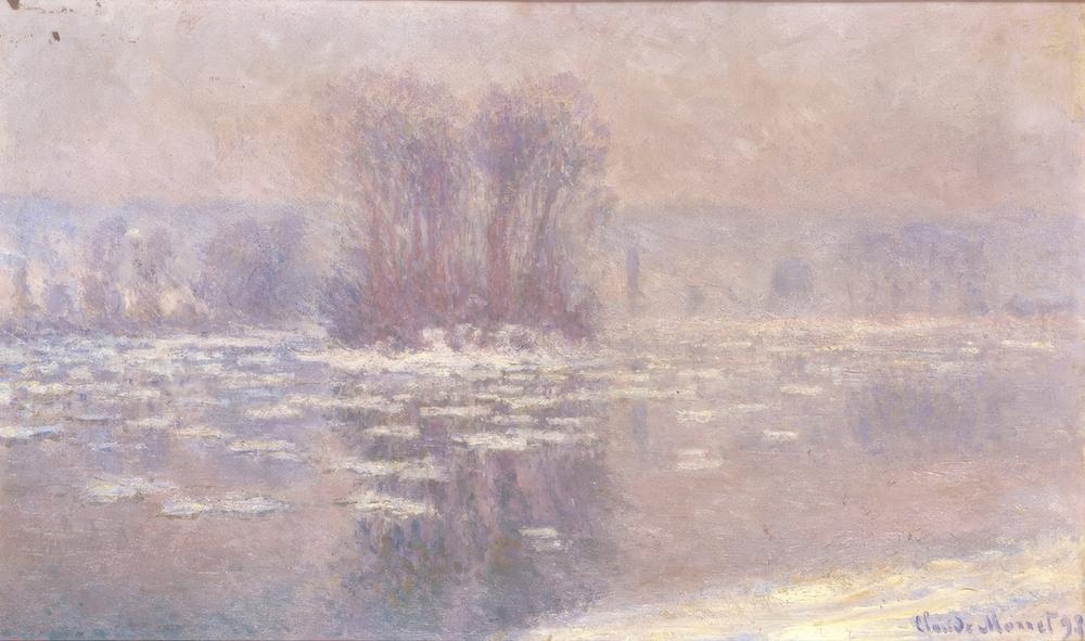 Ledové kry u Bennecourt od Claude Monet