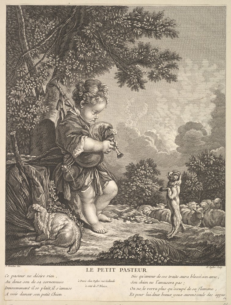 Malý ovčák, ca. 1753. od Claude Augustin Duflos