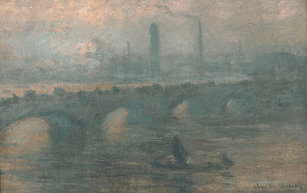 Waterloo Bridge, mlhavé ráno od Claude Monet