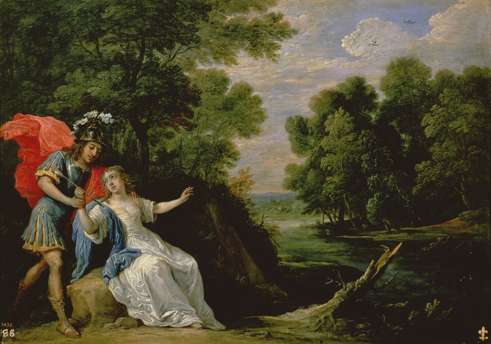 Usmíření Rinalda a Armidy, 1836 od David Teniers the Younger