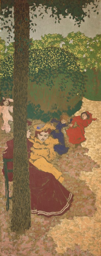 The Public Gardens: Young Girls Playing, 1894 (distemper na plátně) od Edouard Vuillard