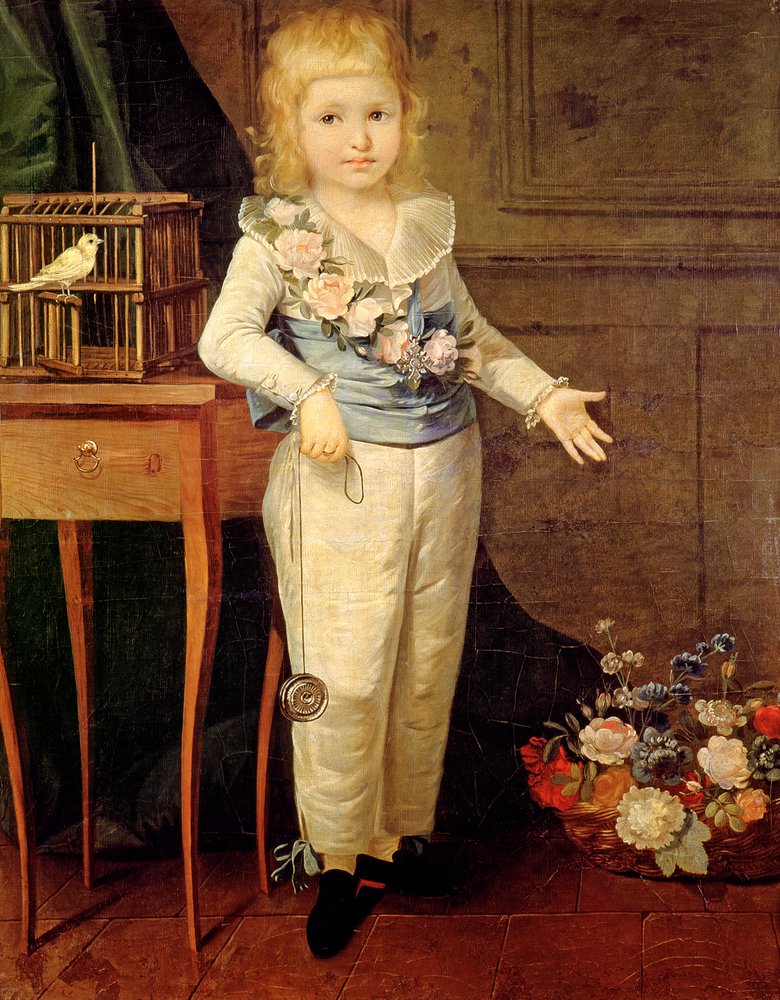 Portrét chlapce hrajícího si s jo-jo (emigrette), konec 18. nebo počátek 19. století od Elisabeth Louise Vigee-Lebrun