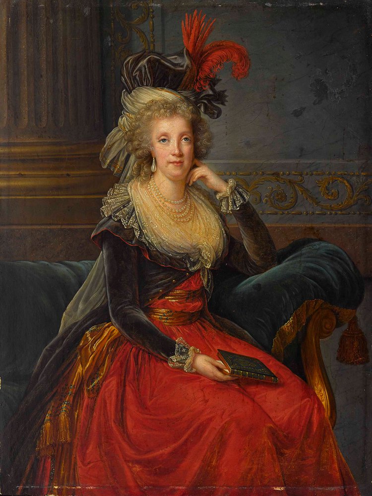 Portrét Marie Karolíny Rakouské 1752-1814. od Elisabeth Louise Vigee-Lebrun