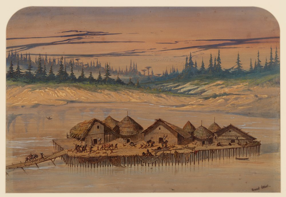 Prehistorická vesnice, 1871 od Ernest Henry Griset