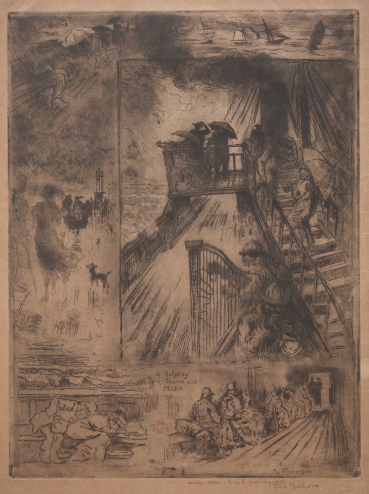 The Crossing, c. 1880. od Felix Hilaire Buhot