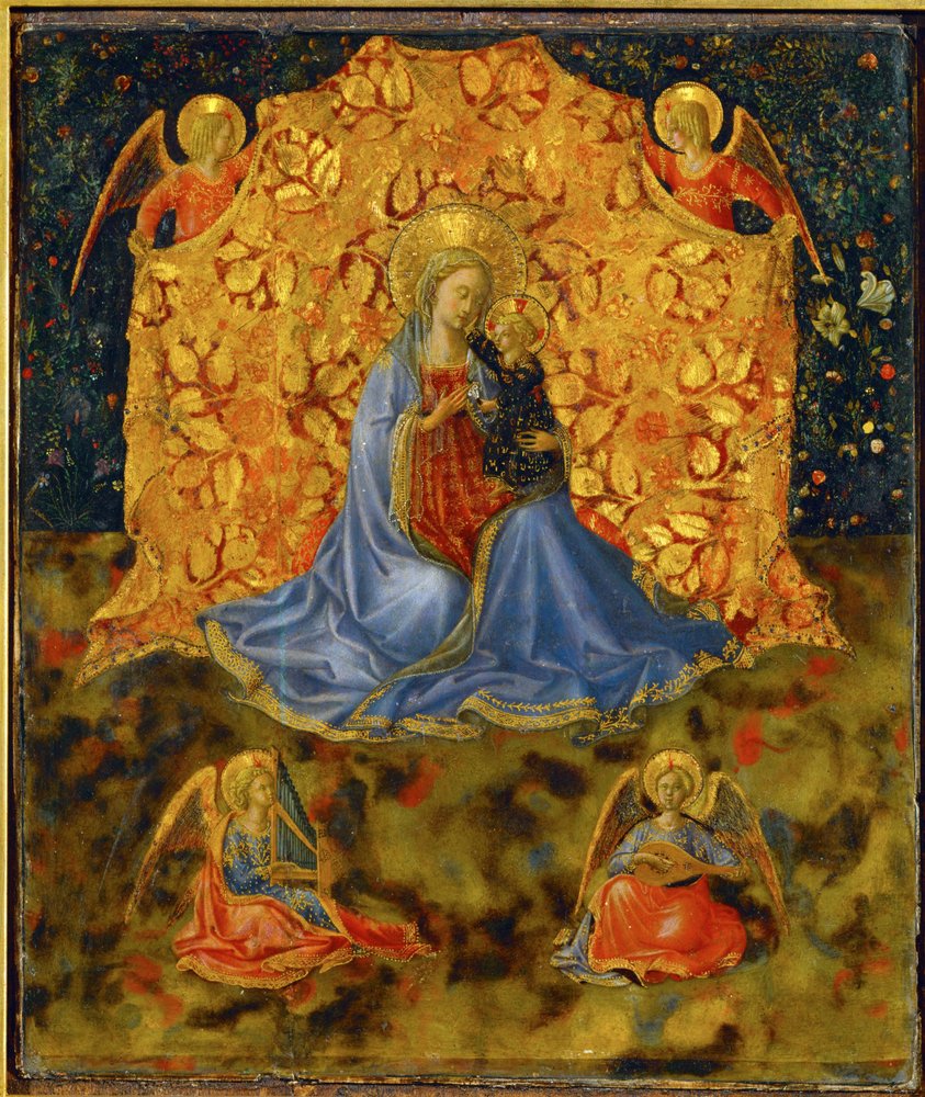 Madona s anděly (malba na plátně) od Fra & Lippi F (c.1406-69) Angelico
