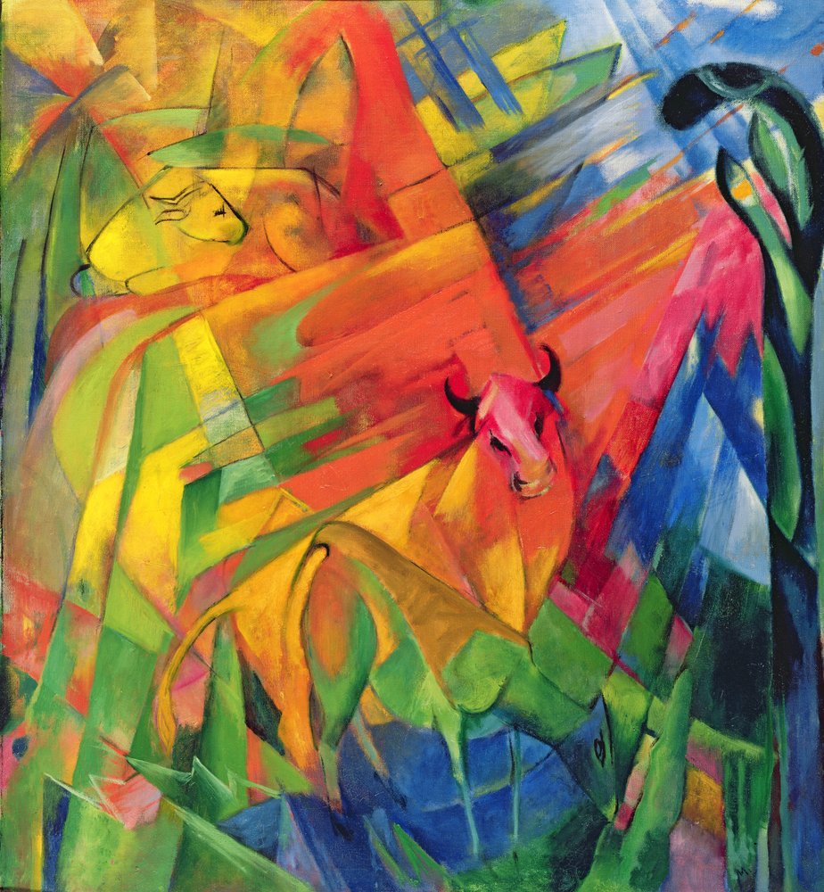 Zvířata v krajině, 1914 od Franz Marc