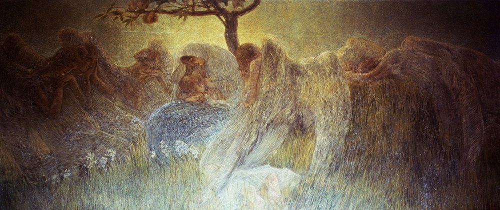 Mateřství od Gaetano Previati