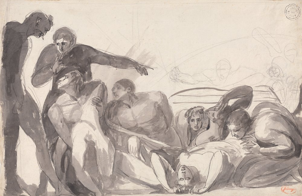 John Howard na návštěvě v Lazrettu od George Romney
