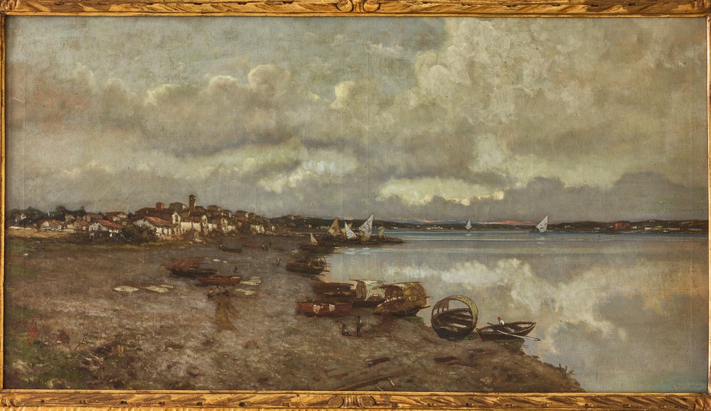 Sesto Calende (olej na plátně) od Giuseppe Graziosi