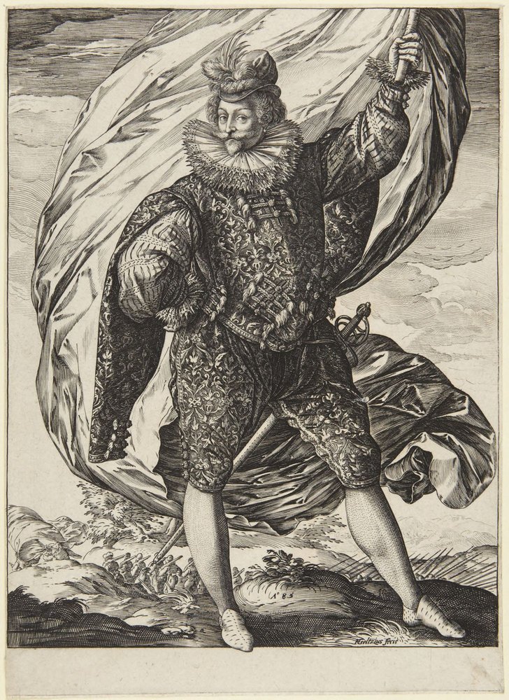Praporečník obrácený doprava od Hendrick Goltzius