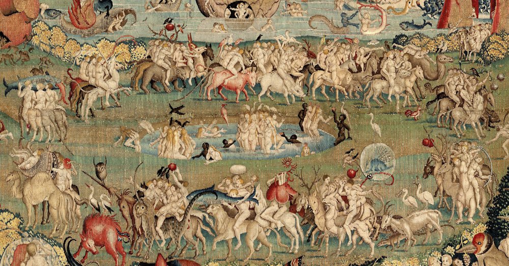 Zahrada pozemských rozkoší. ca. 1560 (tapisérie) od Hieronymus (after) Bosch